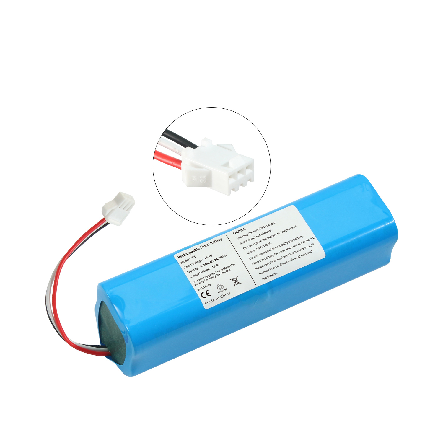 14.4 V 5200mAh Vacuum Cleaner Battery for Lenovo T1 Robot Vacuum Cleaner Battery