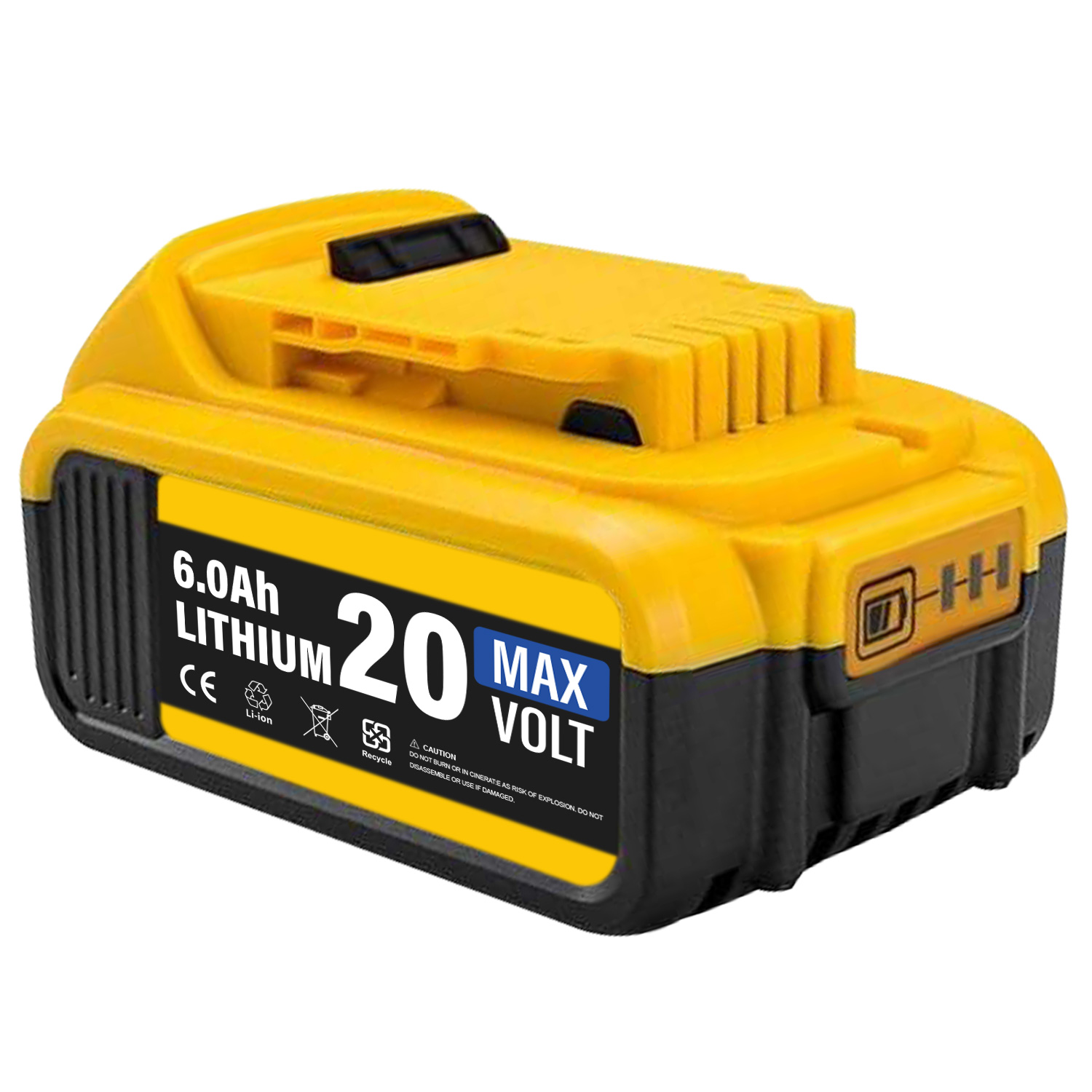6.0Ah DCB206 Replacement for Dewalt 20v Max Battery Lithium Compatible with Dewalt 20 Volt Battery Compatible with 20v DCB206 DCB201 DCB203 DCB207 DCB205 DCB204