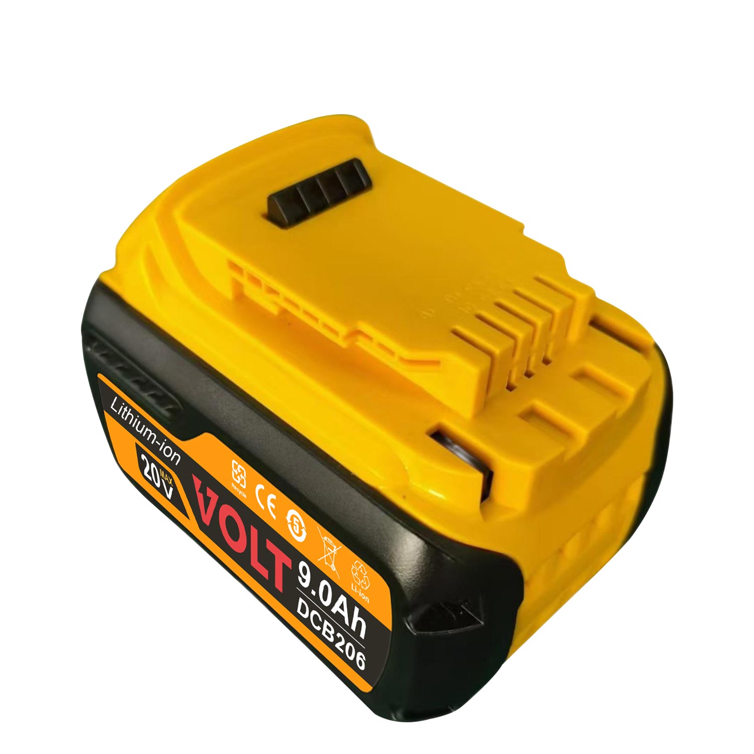 High-Capacity 20V 9.0Ah 180Wh Lithium Ion Replacement Battery for Dewalt DCB205 DCB206 DCB200