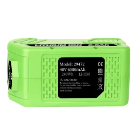 High Capacity Power Tools Battery for Greenworks 40V 6.0Ah Replacement Battery for Power Tools 29252 20202 22262 Etc. Models