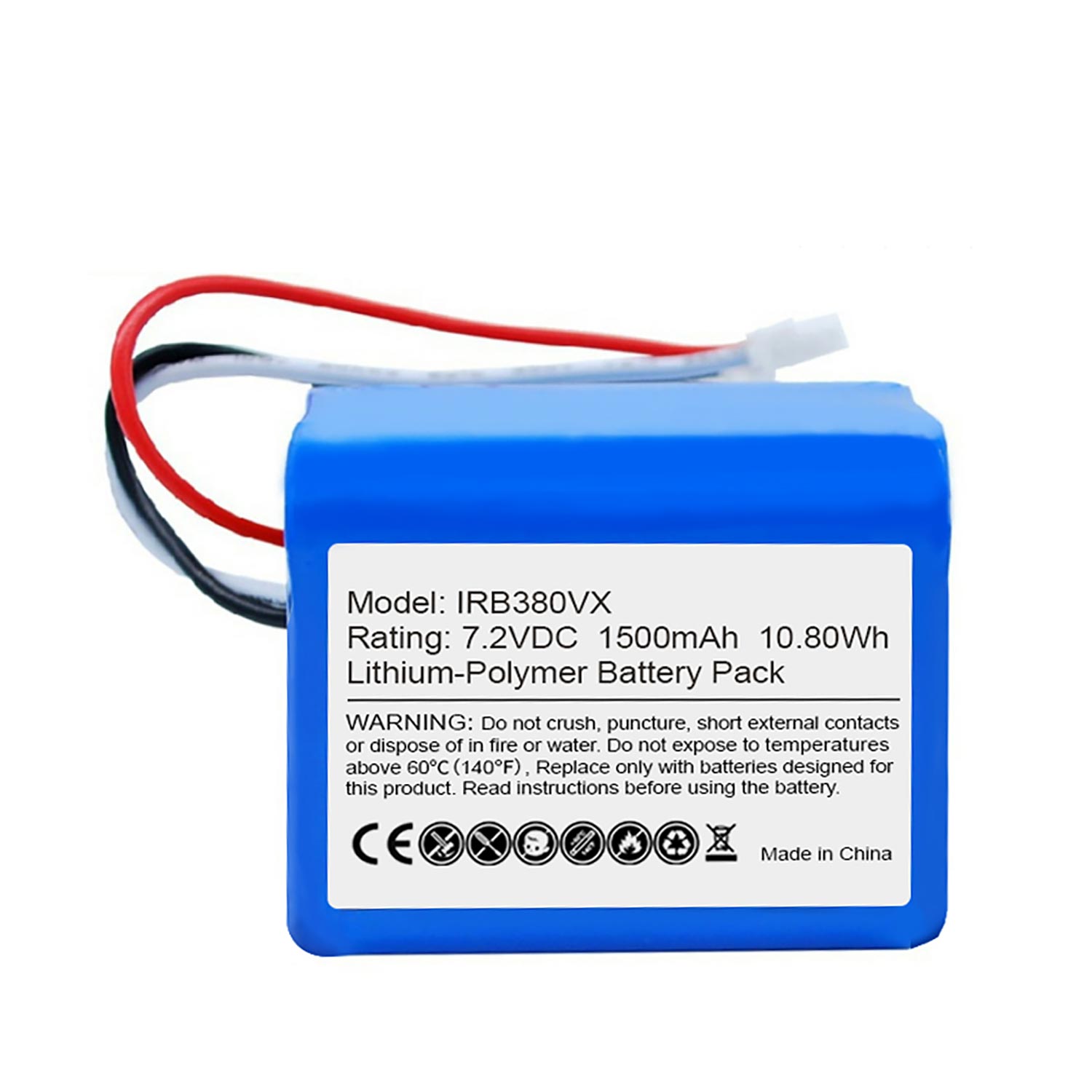 7.2V Replacement Vacuum Cleaner Battery for IRobot Mint Prosceni Braava 380 380T 5200B 4409709 IRB380VX 1500mAh