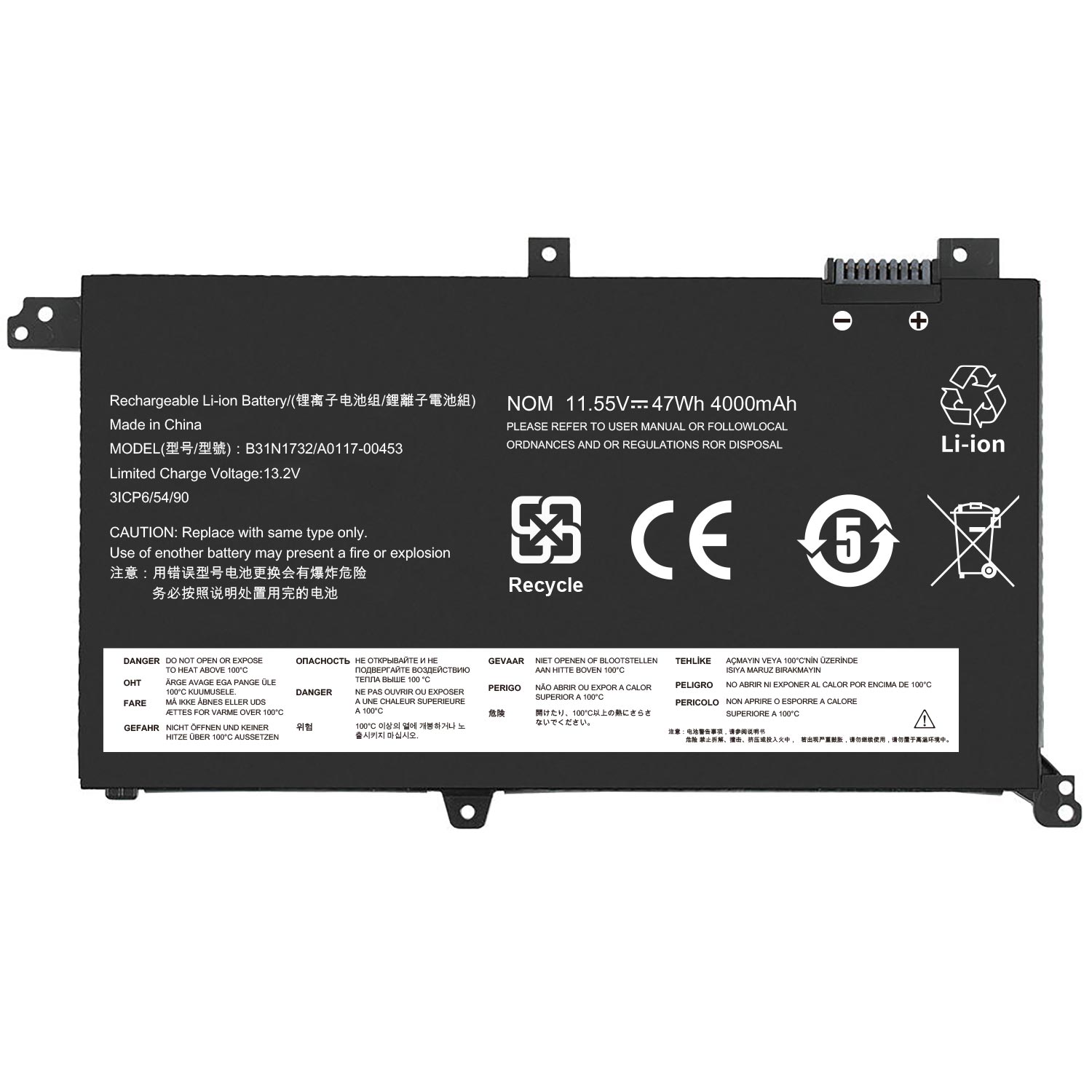 B31N1732 Laptop Battery for ASUS VivoBook X430UA X430UF X430UN X430FA X430FN X571G X571LH X571GT 11.55V 47WH Notebook
